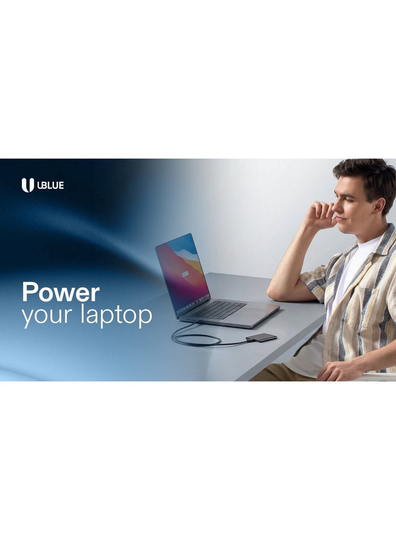 يوبلو كابل UBLUE USB-C إلى USB-C للشاشة، يدعم الشحن السريع بقدرة 240 واط، ونقل البيانات بسرعة 40 جيجابت في الثانية، وفيديو بدقة 8K بمعدل 60 هرتز، بطول 1.2 متر، مضفر، مصنوع من الألومنيوم، متوافق مع MacBook Pro/Air، وiPad Pro/Air 4، وGalaxy S25/24/23 Ultra، وiPhone 15/16/17 Pro Max، وHuawei P70 - Image 3
