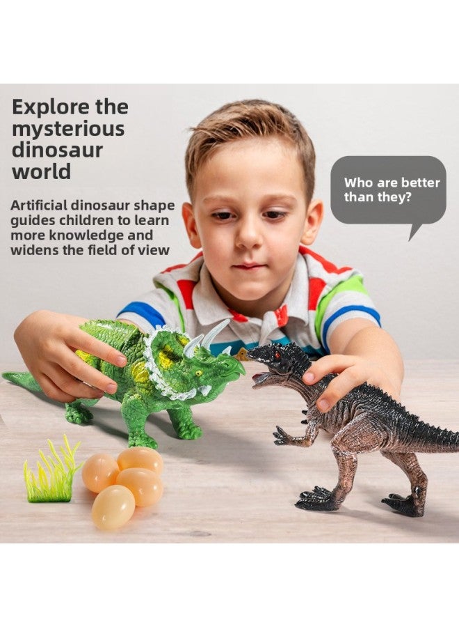Children's Day Gift Soft Rubber Dinosaur Toy Set Jurassic Simulation Tyrannosaurus Rex Model Boys Play House-Color:* 46-piece Dinosaur Suit 【storage Box】】 - Image 5