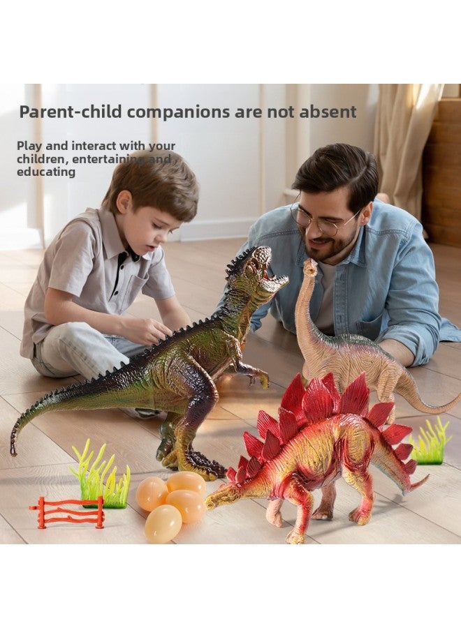 Children's Day Gift Soft Rubber Dinosaur Toy Set Jurassic Simulation Tyrannosaurus Rex Model Boys Play House-Color:* 46-piece Dinosaur Suit 【storage Box】】 - Image 4