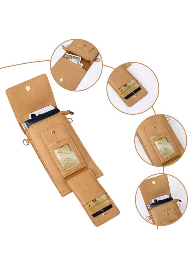 AnsTOP Small Crossbody Bags for Women, Vegan Leather Crossbody Phone Purse, Handheld & Adjustable Shoulder Strap, Yellow, Small - Image 3