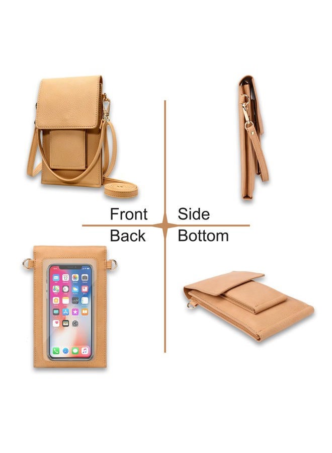 AnsTOP Small Crossbody Bags for Women, Vegan Leather Crossbody Phone Purse, Handheld & Adjustable Shoulder Strap, Yellow, Small - Image 5