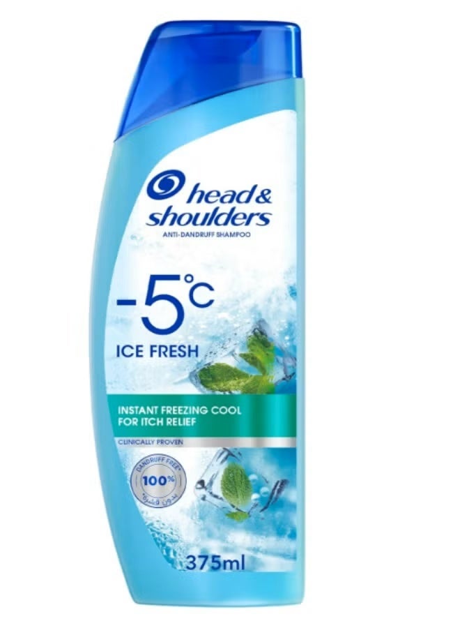 Head & Shoulders شامبو هيد آند شولدرز الأكثر برودة في العالم -5°C آيس فريش لتخفيف الحكة 375 مل - Image 2