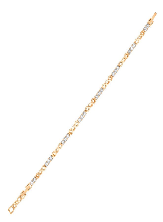 Peora Gold Plated Cubic Zirconia Studded Openable Bracelet Fancy Contemporary Stylish Fashion Jewellery for Girls & Women - Image 5
