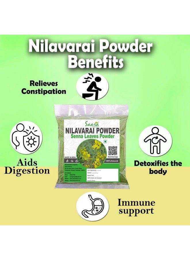 Saara HERBAL FRESH Nilavarai Powder, 100g, Senna, Cassia angustifolia, Sonamukhi Powder, Promotes Hair Growth (Pack of 1 x 100g) - Image 4