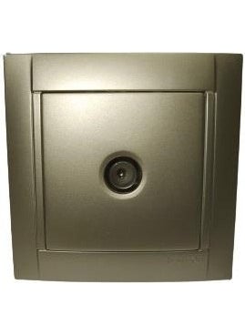 Tv Socket Metallic Champagne