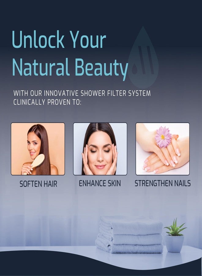 Mist Filtered Shower Head Attachment, High Output, 15 stage Shower Filter for Hard Water, Improves the Condition of Skin & Hair - Water Softener (1 Replacement Filter) Chrome - Image 3