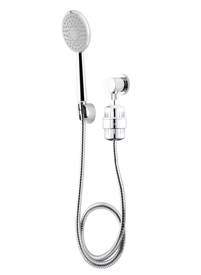 Mist Filtered Shower Head Attachment, High Output, 15 stage Shower Filter for Hard Water, Improves the Condition of Skin & Hair - Water Softener (1 Replacement Filter) Chrome - Image 5