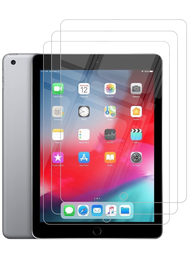 Theodor 3 Pack Screen Protector for iPad 5th/ 6th Generation 9.7 Inch 2018/ 2017, 9H Hardness Tempered Glass, Bubble Free Easy Installation, Full Coverage And Anti Scratch Case Friendly - Image 1