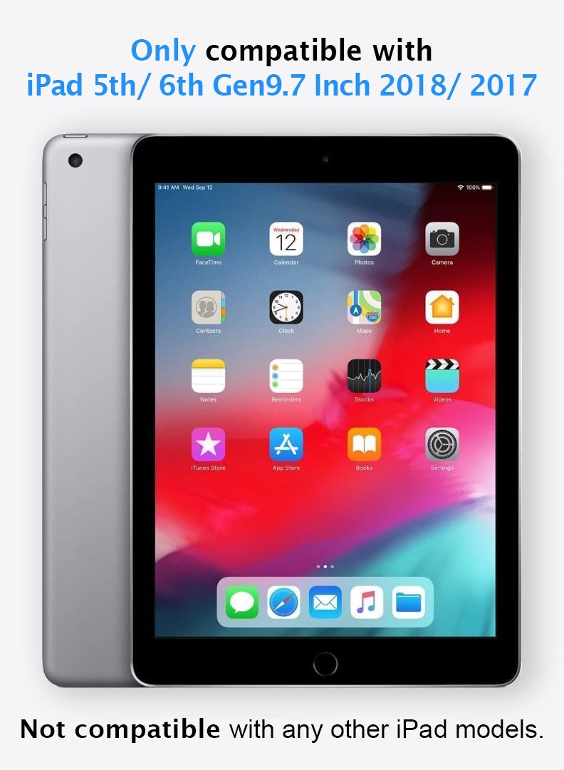 Theodor 3 Pack Screen Protector for iPad 5th/ 6th Generation 9.7 Inch 2018/ 2017, 9H Hardness Tempered Glass, Bubble Free Easy Installation, Full Coverage And Anti Scratch Case Friendly - Image 2