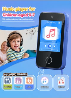 Garlo ERTYU Kids Smart Phone Toys for Boys Ages 3-7 with Dual Camera - Toddler Phone Toys with Learning Games, Travel Toys with MP3 Music Player for Birthday Gifts for 3 4 5 6 7 Year Old Kids (Blue1)  - Image 4