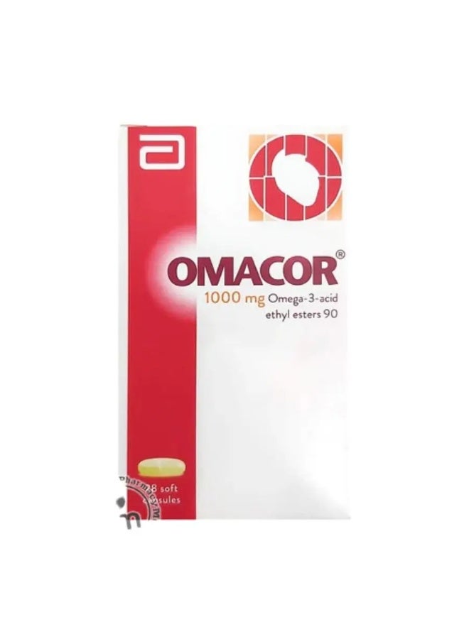 Omacor 1000mg Soft Capsules (Omega-3-acid ethyl esters), 28 Capsules - Image 2