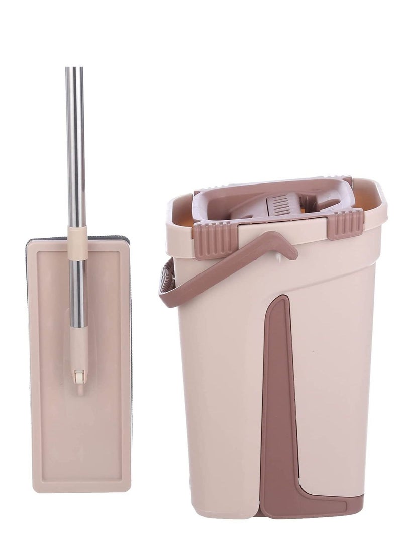 Generic - Self Wash Cleaning Double Sided Flat Mop(Bucket + Mop Handle 2PC Mop Pads) - Image 1