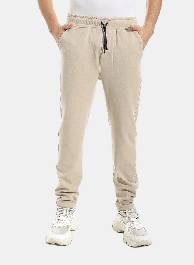 Andora Comfy Sweatpants Elastic Waist Pants _ Beige - Image 1