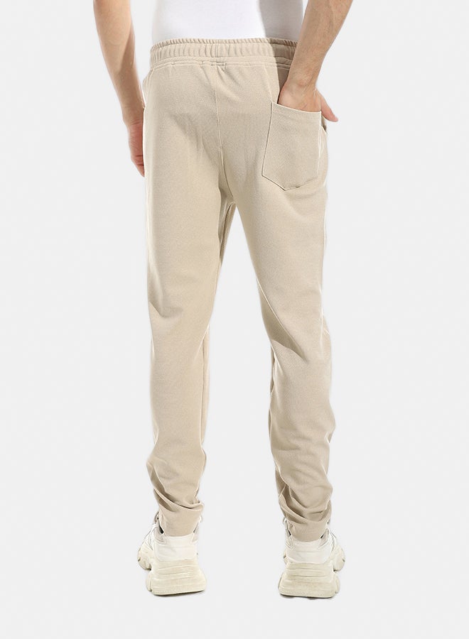 Andora Comfy Sweatpants Elastic Waist Pants _ Beige - Image 4