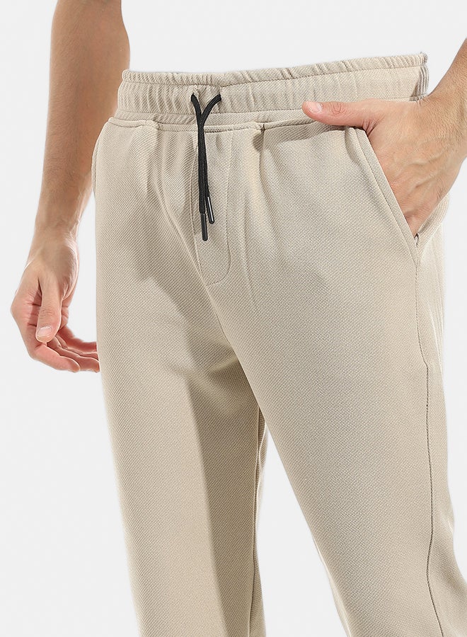 Andora Comfy Sweatpants Elastic Waist Pants _ Beige - Image 3