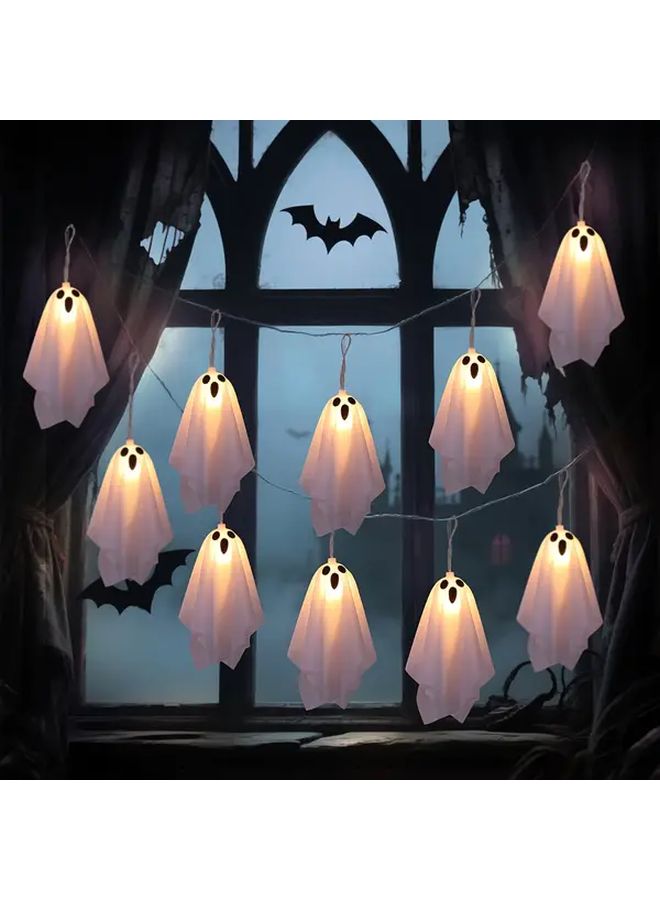 1 مجموعة 10 أضواء الهالوين ستارة بار ثلجية ديكورات الرعب حفلة المنزل المسكون - Image 2