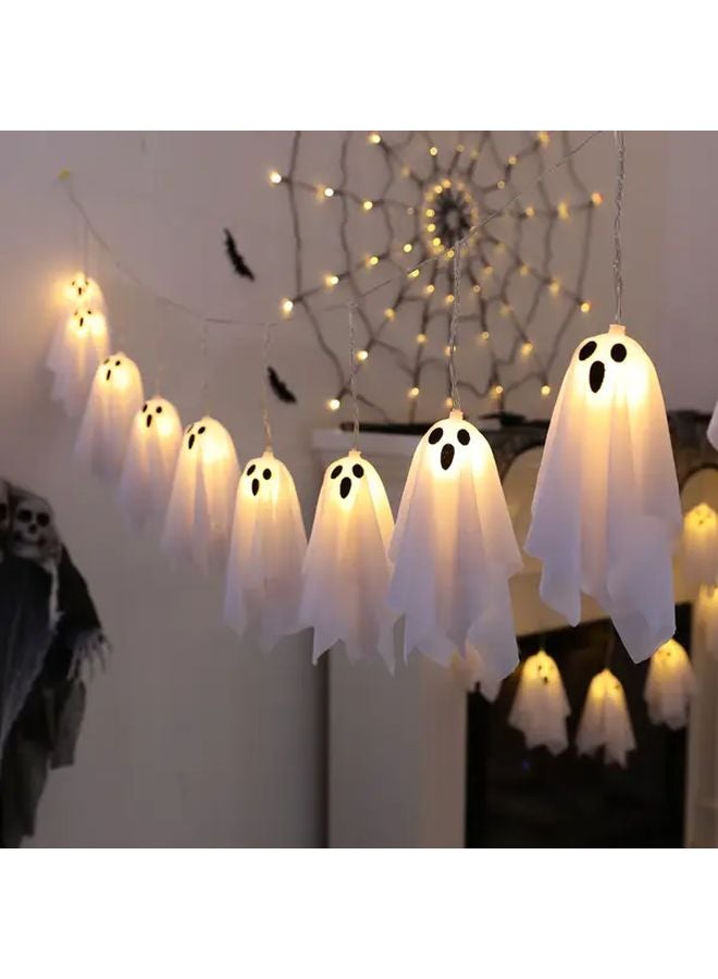 1 مجموعة 10 أضواء الهالوين ستارة بار ثلجية ديكورات الرعب حفلة المنزل المسكون - Image 5