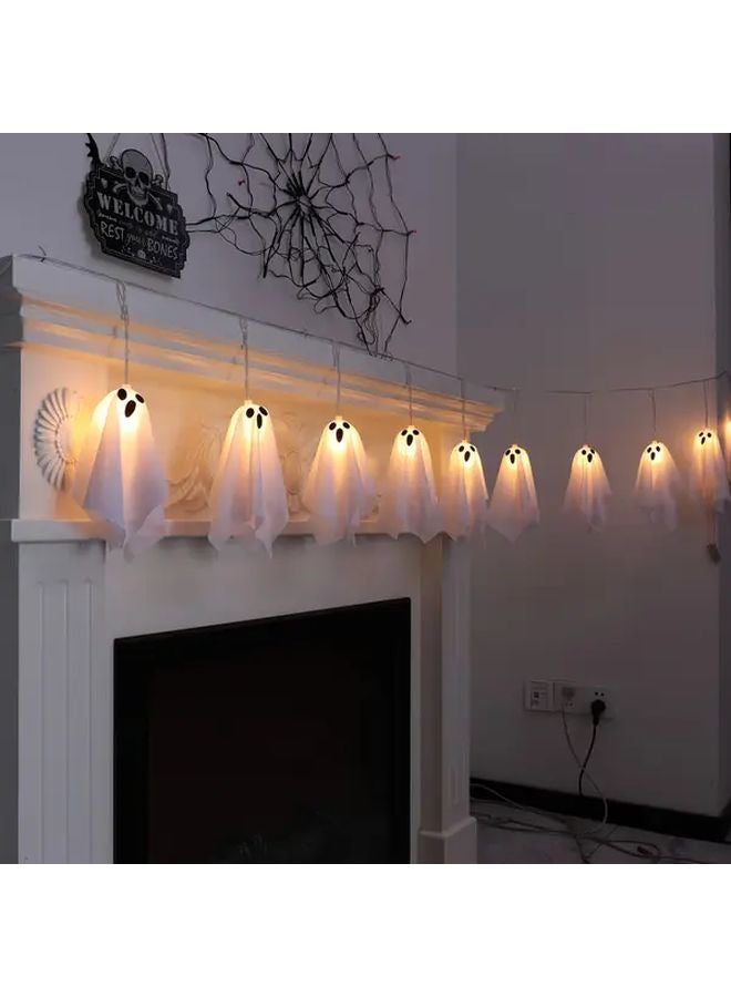 1 مجموعة 10 أضواء الهالوين ستارة بار ثلجية ديكورات الرعب حفلة المنزل المسكون - Image 3