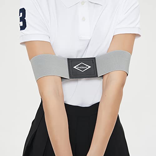 Scott Edward Pro Golf Swing Training Aid,Swing Correcting Arm Band Correct Training Swing Gesture Alignment Practice Tool for Golf Beginners,Female,Girl,Woman(Grey) - Image 2