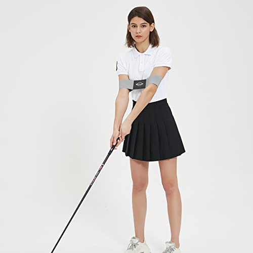 Scott Edward Pro Golf Swing Training Aid,Swing Correcting Arm Band Correct Training Swing Gesture Alignment Practice Tool for Golf Beginners,Female,Girl,Woman(Grey) - Image 3