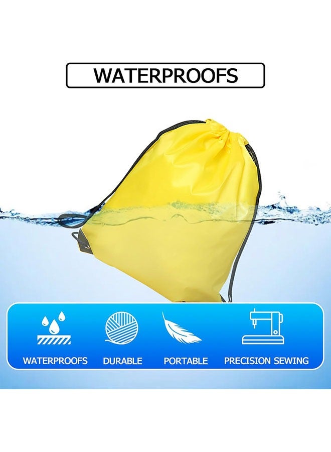 Arabest 12PCS Drawstring Bakpack, Bulk String Backpack Drawstring Bags,Sport Gym Cinch Bag for School Travel DIY Gifts,34x42cm,Yellow - Image 5