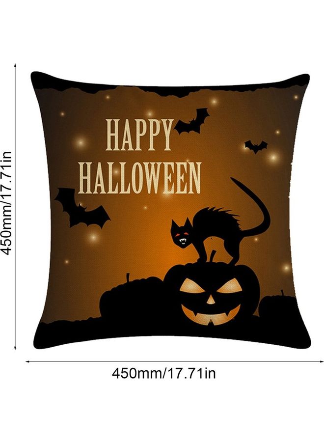 NIBEMINENT Halloween Themed Cushion Cover Black/Orange - Image 4