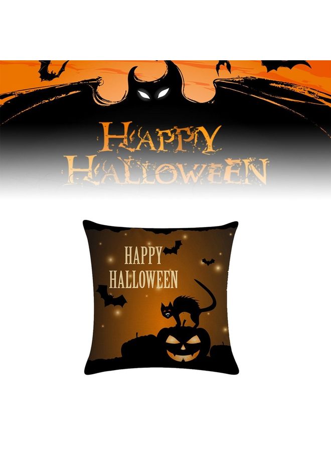 NIBEMINENT Halloween Themed Cushion Cover Black/Orange - Image 3