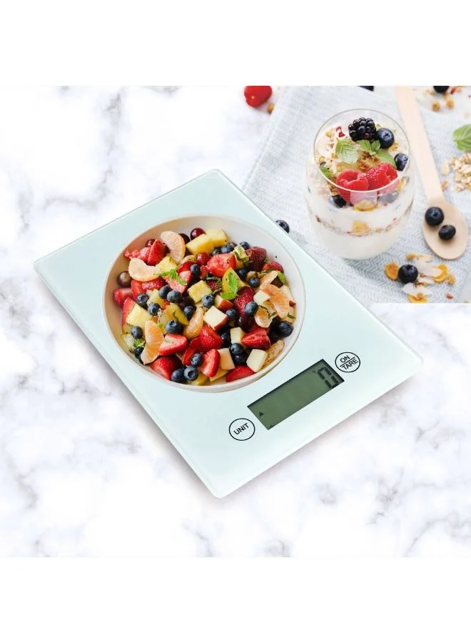 Prestige Prestige Digital Food Scale Multi-Functional Kitchen Scale and Baking Scale | Ultra Slim with Large LCD Display Premium Plastic and Glass Food Scales | 11lb/5kg with 0.1oz/1g - PR81005