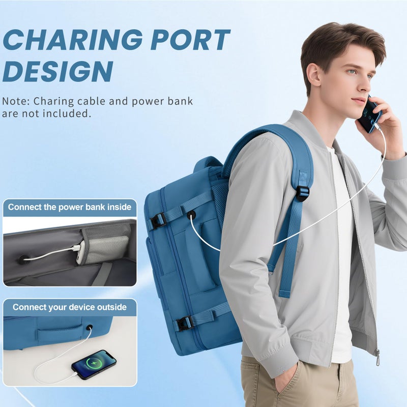 Sinaliy Travel laptop Backpack for Men Women, Personal Item Size Flight Approved, 16 Inch Laptop Bag with Multi-Pockets, College Computer Bag, Waterproof Carry On Backpack Casual Daypack Backpack - Image 3