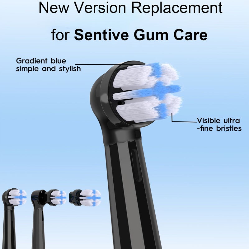 8pcs White Sensitive Teeth Replacement Brush Heads For Io Series Gum Care Refills For Oral Care Sensitive Gums Ideal For Men And Women Birthday Gift For Family Members Teeth Cleaning - Image 1
