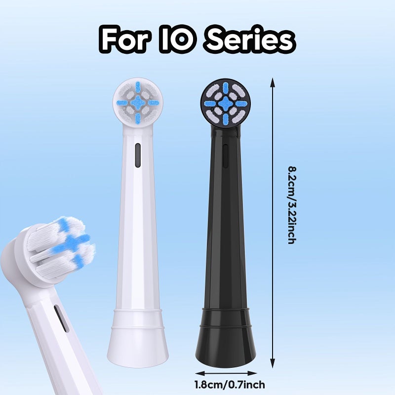 8pcs White Sensitive Teeth Replacement Brush Heads For Io Series Gum Care Refills For Oral Care Sensitive Gums Ideal For Men And Women Birthday Gift For Family Members Teeth Cleaning - Image 2