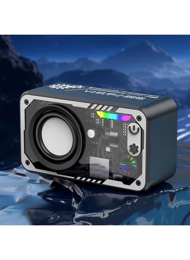 Excefore Portable Bluetooth Speaker Bluetooth Speaker Loud Wireless Bluetooth 5.3 Speaker With Color Rgb Light Device Serial Connection Double Speaker Transparent Bluetooth Sound For Indoor Outdoor - Image 2