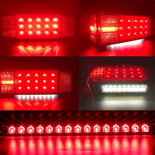 LIMICAR Boat Trailer Lights, IP68 Submersible LED Trailer Light Kit w/Wring Harness, LED Trailer Marker Lights, 13.7 inch 3rd Light Bar for Boat Truck RV - Image 4