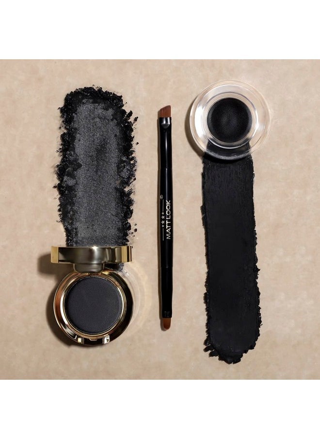 matt look Gel Kajal & Cake Eye Liner 24 Hours Stay | Extreme Black Stroke| Multi-Purpose Use | Rich Pigment | High Color Pay Off | Water Proof Formula With Skin Care Benefits | 14.5 G  - Image 4