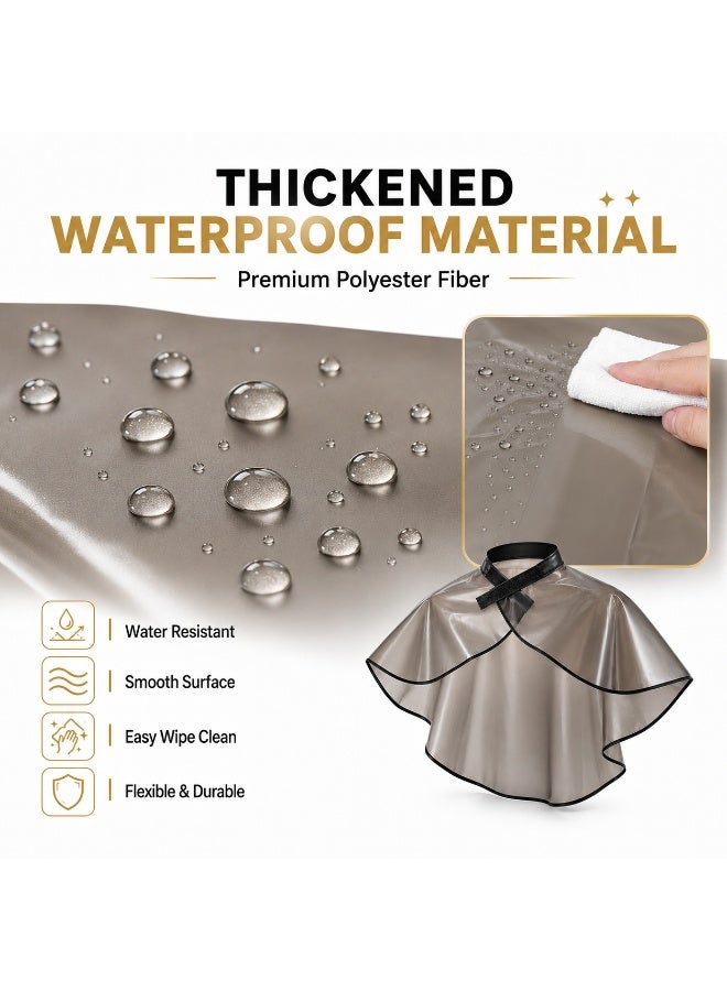 Waterproof Hair Dye Cape With Standing Collar, Thickened Reusable Salon Hair Coloring Shawl, 82 x 67 cm, 1 Piece - Image 2