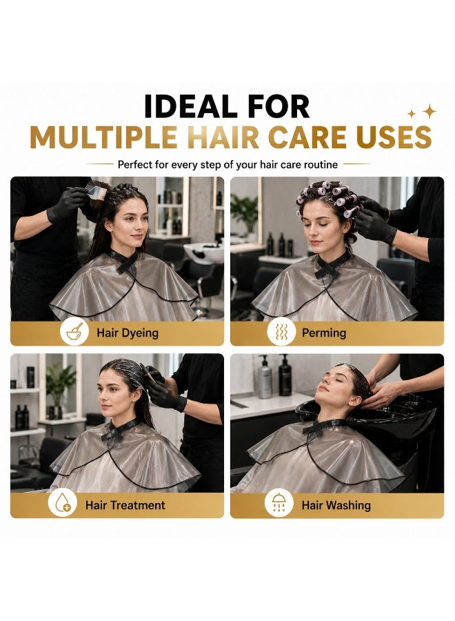 Waterproof Hair Dye Cape With Standing Collar, Thickened Reusable Salon Hair Coloring Shawl, 82 x 67 cm, 1 Piece - Image 5