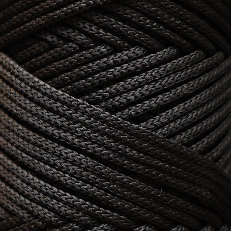Makromecity, Premium Polyester Macrame Cord 3mm x 131 Yards (394 feet) 3mm Polypropylene Black Macrame Cord Crochet Macrame Bag Cord Crafts for Wall Hangings, Bags, Underplate, Rug - Image 3