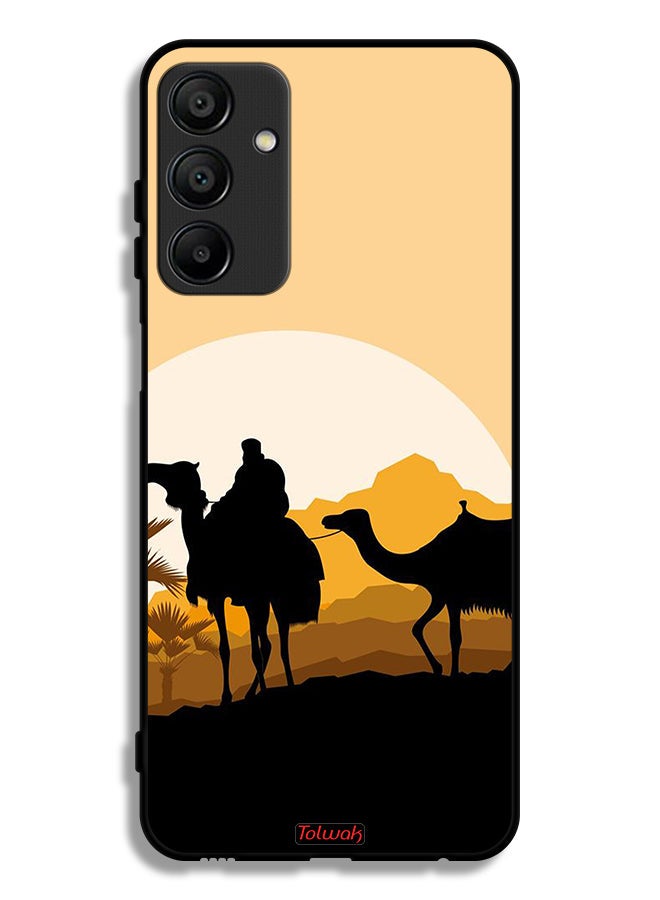 Tolwak Samsung Galaxy A15 4G Protective Case Cover Camels In Desert Art - Image 1