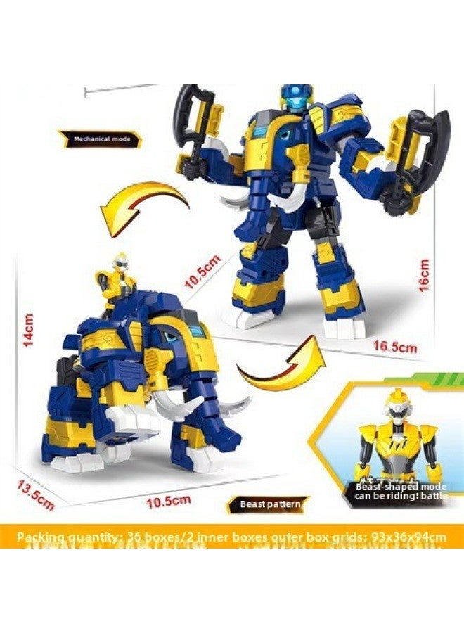 Mini Beast Dinosaur Secret Force Transforming Robot Mecha نموذج تعليمي تحويل ألعاب الأطفال المجمعة عبر الحدود - اللون: 2261-6 (اطلب بمضاعفات 36) - Image 5
