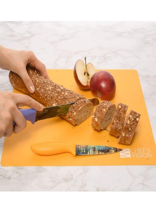 Chef's Vision Slice Bright Flexible Cutting Mats are The Safer, Smarter, Faster and Easier Way to Prepare Your Food. Set of six Colorful mats. from The Kitchen to Yours. - Image 2
