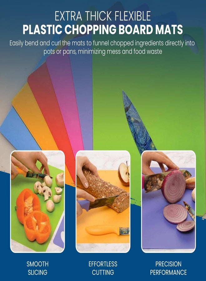 Chef's Vision Slice Bright Flexible Cutting Mats are The Safer, Smarter, Faster and Easier Way to Prepare Your Food. Set of six Colorful mats. from The Kitchen to Yours. - Image 5