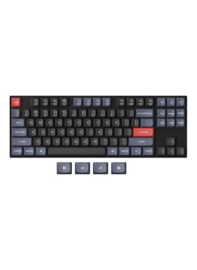 Keychron - K8 Pro QMK/VIA Wireless Mechanical Keyboard, Hot-Swappable TKL Custom Programmable Macro Wired Keyboard with Gateron G Pro Red Switch, RGB Backlit, PBT Keycaps for Mac Windows Linux - Image 1