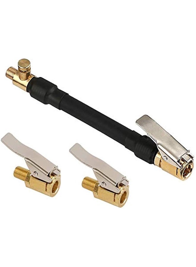 Generic Valve Extension Car Valve Lever Plug Air Chuck 1 Lever Plug Tyre Inflator With 2 Car Valve Adapters For Car Bicycle Motorcycle - Image 1