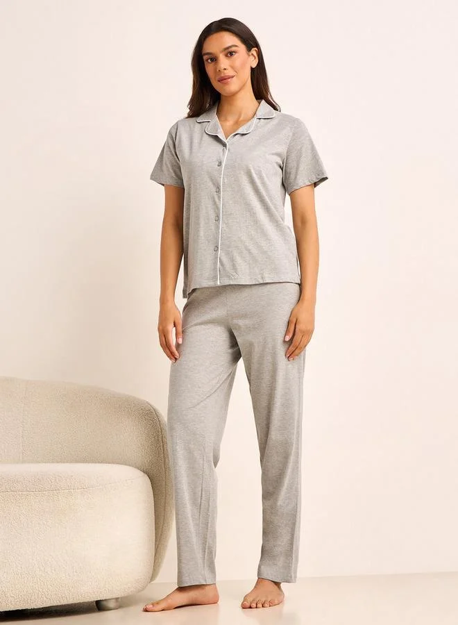 سبلاش فيڤ Pyjama Set Button-Down Shirt and Pants
