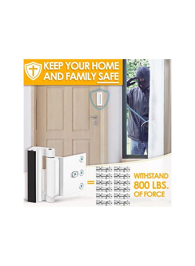 erorex Home Security Door Reinforcement Lock - Child Proof High Security Door Lock Front Door Locks for Kids Safety Withstand 800 lbs Top Door Latch Lock Flip Door Guardian for Inward Swinging Inside Door  - Image 2
