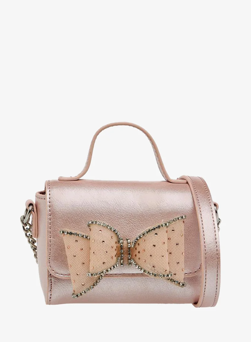 Celeste Bow Embellished Crossbody Bag with Chain Strap Ramadan Collection