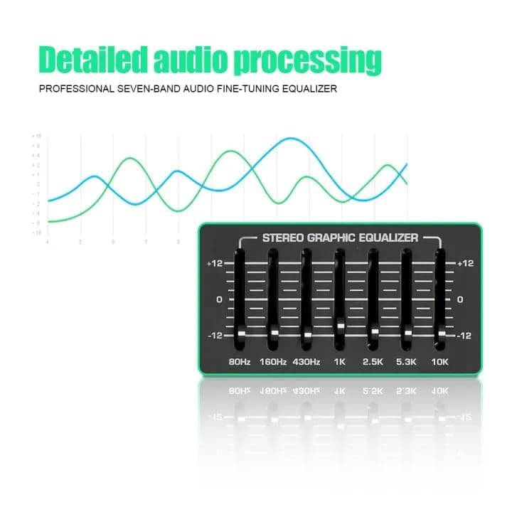 K-H 6 Channel Professional Analog Audio Mixer 6-Channel Built-In Eq/ 99-Dsp/Recording Mode Reverb Bluetooth/Pc/Usb/Mp3 Playback Concert Karaoke Home Singing Live Audio Equipment 48V Phantom, Black - Image 5