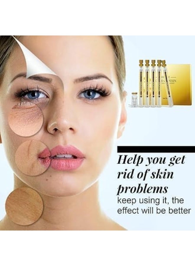 EELHOE Face Lifting Threads Collagen Threads Lifting Set, Absorbable Collagen Thread Lifting for Facelifting, Lift Skin Tightening Reduction Fine Lines Protein Thread Lifting Set, 15ml+20pcs - Image 5