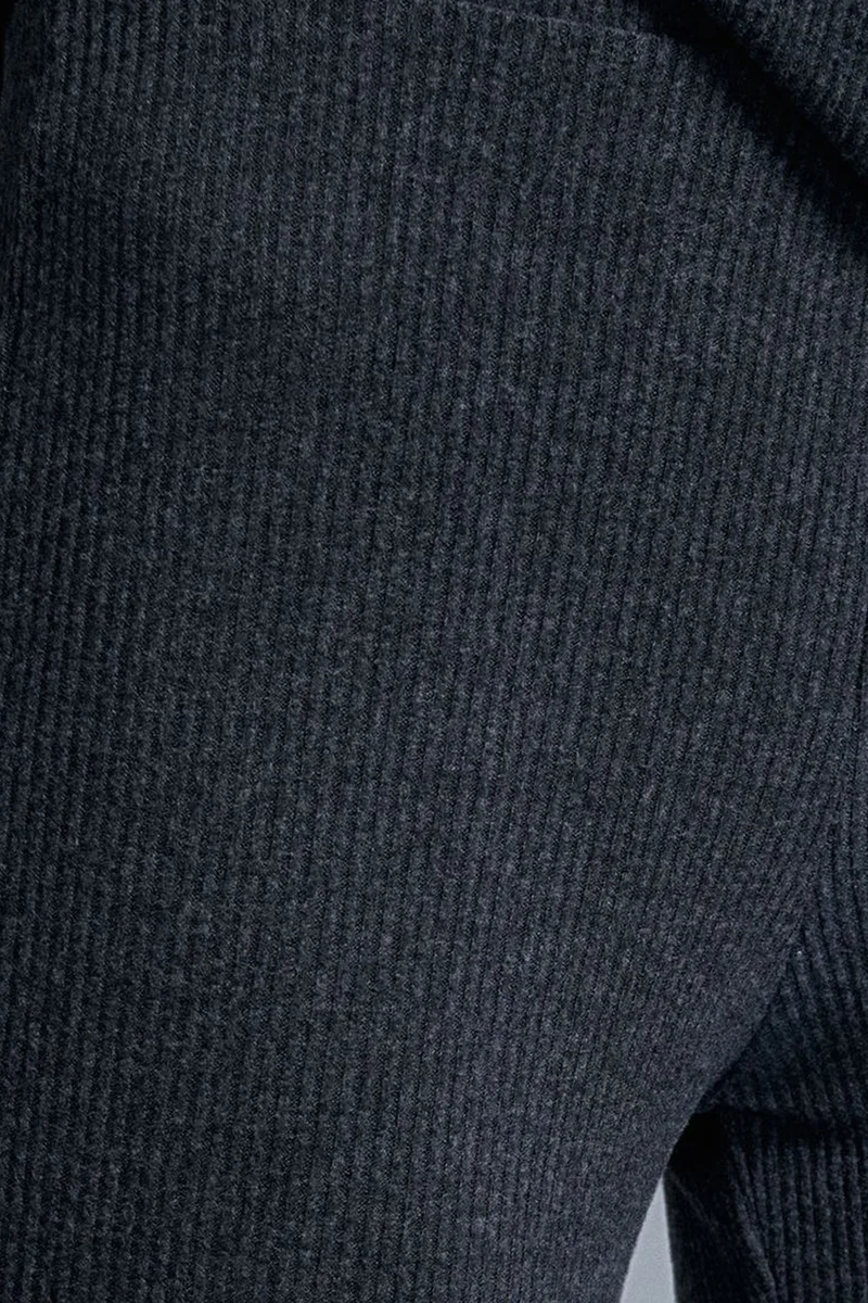 Dilvin Charcoal Grey DILVIN High-Waist Flare Knit Pants for Women | Best Price UAE