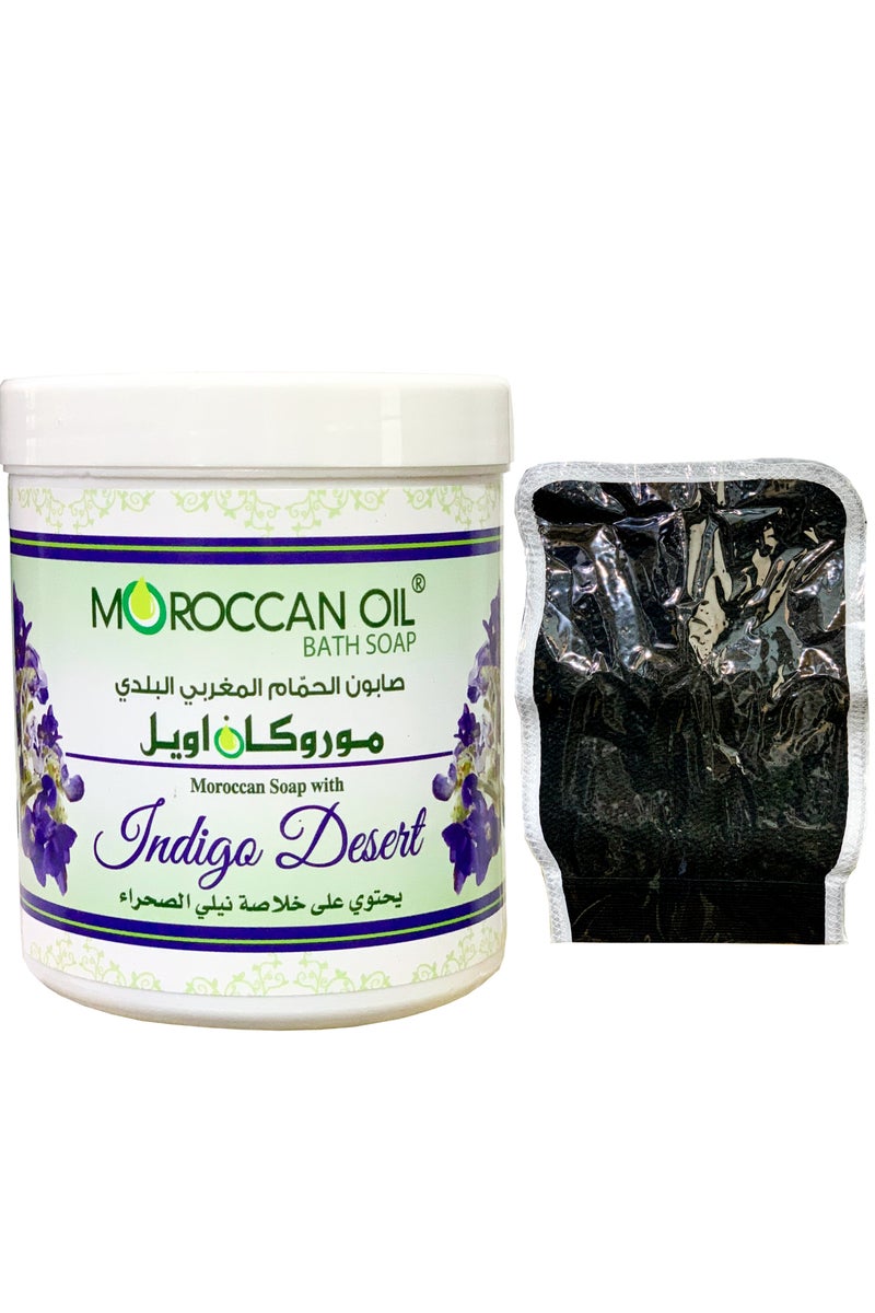 Moroccan Soap With Indigo Desert  Extract Contains A Moroccan Loofah 250Ml - Image 1